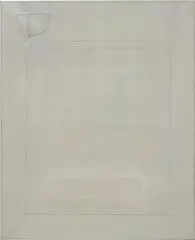 Four Combs by Shusaku Arakawa, 1963, oil, Biro and coloured pencil on canvas, sold Mar 2018