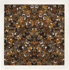 Underworld by Damien Hirst, 2008, butterflies and household gloss on paper, sold Mar 2018