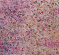 Dan Colen, Spill the Blood, 2013, flowers on bleached Belgian linen