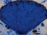 Manolo Valdés, Abanico Azul, 2004, oil on burlap