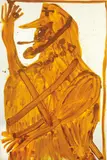 Revolte, 1000 x Keuschheit goldene Diamantin die Totalvölkische by Jonathan Meese, 2007, oil on canvas, sold Mar 2018