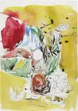 Georg Baselitz, Untitled (Lovers), 2001, watercolour on paper