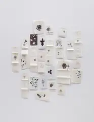 A Diary of Flowers – Just Black by Jim Hodges, 1993, ink on 26 napkins and pins, sold Mar 2018