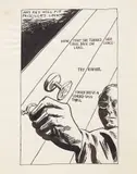 No Title (Any Key will Fit Priscilla's Lock) by Raymond Pettibon, 1986, ink on paper, offered Mar 2018