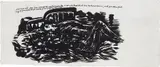 No Title (Above all, for the sense of exteriority and control that lie latent there; and for the feeling of freedom that comes from paying the rent) by Raymond Pettibon, 2003, ink on paper, offered Mar 2018