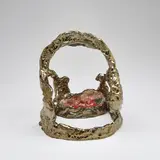 Sterling Ruby, Ceramic/Brass Facial with Red Bowl