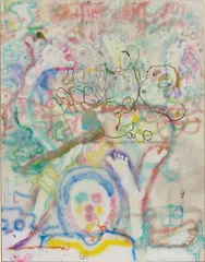 Koyaanissmudgey by Michael Williams, 2011, oil and resin on canvas, sold Mar 2018