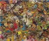 Gelitin, Untitled, 2008, plasticine on wood, in 2 parts