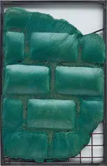 Neil Beloufa, Untitled from Secure Wall Series, 2014, foam, pigment and iron, in artist's frame