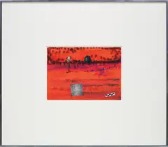 Sterling Ruby, DRFTRS (4283), 2013, ink, paint and collaged paper on paper, in artist's frame