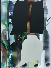 Kristin Baker, Two Hides, 2013, acrylic on PVC