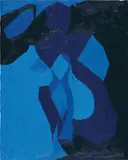 Chris Ofili, Nude Study in Blue, 2006, oil on canvas