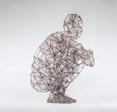 Antony Gormley, Exposure Maquette, 2007, nickel plated nylon
