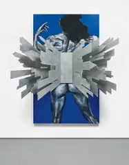 Robert Longo, V, 1983 - 1984, acrylic on wood with aluminium