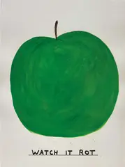 Untitled by David Shrigley, 2012, acrylic on paper, sold Apr 2018