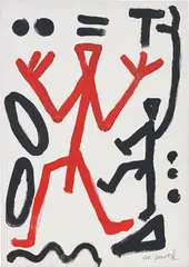 A. R. Penck, Untitled, 2002, acrylic on canvas
