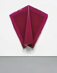 Deflated (Magenta) by Angela de la Cruz, 2010, oil on canvas, sold Apr 2018