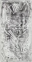 Untitled by Kika Karadi, 2013, oil-based ink on lead-primed Belgian portrait linen, sold Apr 2018