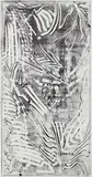 Kika Karadi, Untitled, 2013, oil-based ink on lead-primed Belgian portrait linen
