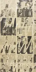 Nikolas Gambaroff, Untitled, 2011, newsprint and acrylic on Alumalite panel