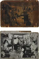 Untitled by Leo Gabin, 2008, silkscreen on wood, diptych, offered Apr 2018