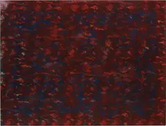 Karl Norin, 10814, 2014, rug, paint and glue, in artist's frame