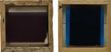 Graham Collins, Two works: (i) Untitled (Tracy Chapman Cover IV); (ii) Untitled (Tracy Chapman Cover V), 2014, (i-ii) spray enamel on canvas, reclaimed wood, glass and window tint, in artist's frame