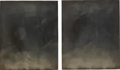 Ryan Foerster, Two works: (i-ii) Untitled, metallic toned black and white photograph