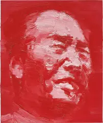 Yan Pei-ming, Mao. Chinese Vermilion #4, 2001, oil on canvas