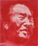 Yan Pei-ming, Mao. Chinese Vermilion #4, 2001, oil on canvas