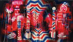 Rosson Crow, Barber Shop, 2009 - 2010, oil, acrylic and enamel on canvas