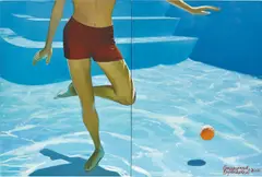 Under Water Orange by Vladimir Dubossarsky and Alexandre Vinogradov, 2005, oil on canvas, diptych, sold Apr 2018