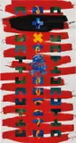 Brian Clarke, Red Icon #2, 1984, acrylic and collage on paper