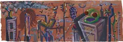Untitled by George Condo, 1983, gouache on paper, sold Apr 2018