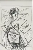 Untitled by Ella Kruglyanskaya, 2014, graphite on paper, sold Apr 2018