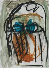 Ohne Titel by Günther Förg, 1990, Gouache und Kreide auf Papier, sold Apr 2018