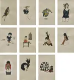 Rachel Goodyear, Nature Notes, 2009, pencil and watercolour on paper, in 11 parts
