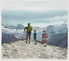 Untitled (Whaleback Summit, Yoho, 1984) by Tim Gardner, 1999, watercolour on paper, sold Apr 2018