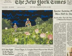 Apr. 29 by Fred Tomaselli, 2010, gouache and collage on printed watercolour paper, sold Apr 2018