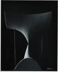 Mathematical Form: Surface 0045 with a Conic Singularity by Hiroshi Sugimoto, 2005, gelatin silver print and accompanying silk-covered book, both presented in original artist's metal box, offered Apr 2018