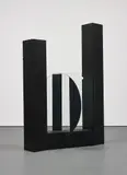 Patrick Hill, Untitled, painted wood, glass, canvas and dye, in 5 parts