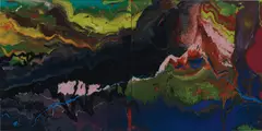 Flow (P16) by Gerhard Richter, 2016, Digitaler Farbfotoabzug auf Diasec, sold Apr 2018