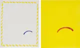Paul Cowan, Two works: (i-ii) Untitled, 2012, enamel on canvas