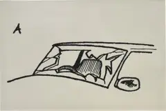 Oliver Osborne, A, 2014, silkscreen on paper
