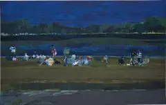 Hurvin Anderson, Untitled (Park Scene), 2000, oil on canvas