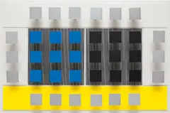 Jesús Rafael Soto, 36 Cuadrados con banda amarilla, 1969, painted wood and metal relief