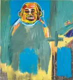 Jean-Michel Basquiat, Bird as Buddha, 1984, acrylic and oilstick on canvas