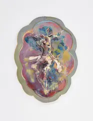 Crocifissione by Lucio Fontana, 1955-60, glazed terracotta, sold Jun 2018