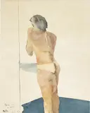 David Hockney, Peter having a wash, 1967, watercolour on paper