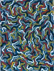 Squiggly Brushstrokes by Sol LeWitt, 1996, gouache on paper, sold Jun 2018